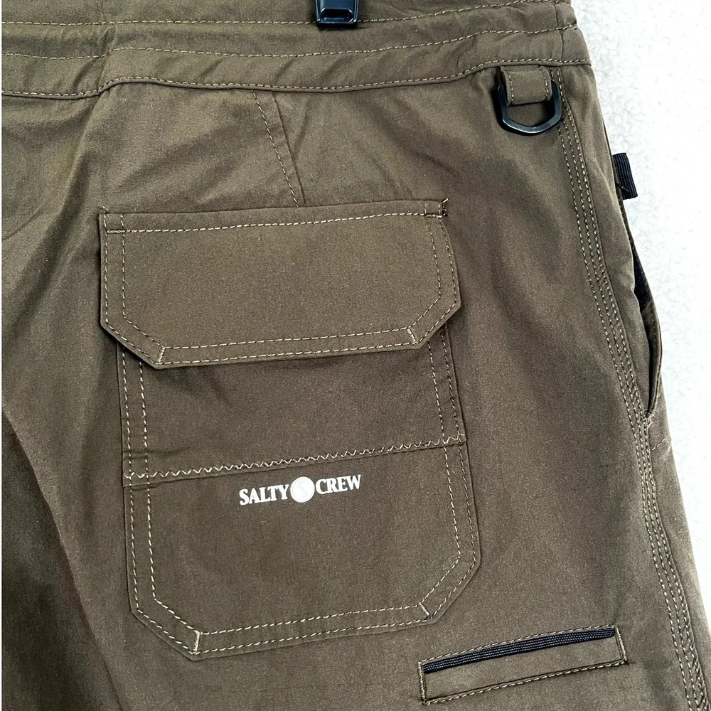 Salty Crew Leeward Utility‎ Shorts Boardshort Mens 38 Brown Tech Hybrid Surf
